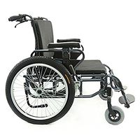 Karman Healthcare KM-BT10-24W BT-10 24 in. seat Foldable Wheelchair with Detachable Footrests