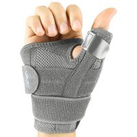 Vive Arthritis Thumb Splint - Thumb Spica Support Brace for Pain, Sprains, Strains, Arthritis, Carpal Tunnel & Trigger Thumb Immobilizer - Wrist Strap - Left or Right Hand (Gray)