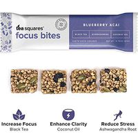 Energy Bites for Mental Energy, Focus, and Clarity (Blueberry Acai - 12 Count) – 100 Cal, 4g Plant-Protein, 4g Sugar, Delicious Tasting, Protein Bars, Energy Bars, Gluten Free, Vegan - TeaSquares…