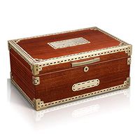 Humidors Premier Prestige Cigar Sure Seal Large Capacity Handmade Rosewood Cigars Box Desktop Cedarwood Lining Hygrometer Humidifier (Color : A)