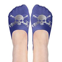 Leisue Silver Skull Bones Sayings Womens Non Slip Athletic Compression Ankle Boat Short Socks for Yoga Train Hiking Cycling Running Sports Soccer