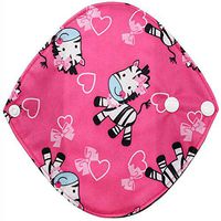 Gotian Reusable Bamboo Cloth Washable Menstrual Pad Mama Sanitary Towel Pad ~ High Quality Soft and Absorbent Fiber for a Stay Dry Feel ~ (F)