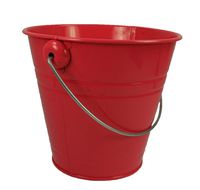1 Metal Pail Bucket with Handle Party Favor 5-1/2" Tall Coral Colors Tkdream