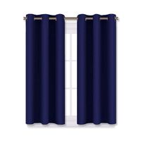 NICETOWN Dark Blue Blackout Draperies Curtains, All Season Thermal Insulated Solid Grommet Top Blackout Curtains/Drapes for Kid's Room (1 Pair, 29 x 45 inches in Navy Blue)