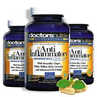 (Pack of 3) Natural Anti-Inflammatory Advanced Pain Relief by Doctors Nutra Nutraceuticals for Joints, Swelling and Stiffness with Turmeric, Curcumin, Enzymes and Boswellia - Vegetarian, no Gluten