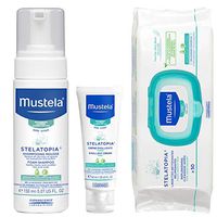 Mustela Stelatopia Essentials Bundle, for Baby Eczema-Prone Skin, Natural Formulas, 3 Items