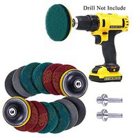 Bathroom Cleaning Scrub Pads, Drill Accessory Combo Kit Scouring Pads Cleaning Kit(12 Pcs)