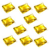 Gallity 10Pcs Laundry Detergent Ball Beads, Portable Laundry Detergent Gel Bead Travel Washing Liquid Pod Cleaner Cleaning, Lasting High Efficiency (Yellow)