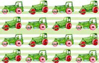 Farm Tractor Rolled Gift Wrap Paper"Steaming Joe"- 2 Sheets 19.5 in x 27.5 in