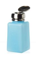 Solvent Dispenser ESD safe, Static dissipative, Blue Bottle with Anti-splash Pump Average surface resistivit, 6oz Bottle, Standard Top