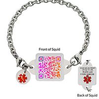 Medical ID Bracelet - Brilliant Sunset Squid Square - Large
