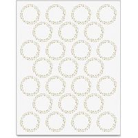 Geographics 48675 Printable Foil Star Seals 75/PK Gold