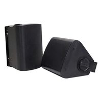 Herdio 4 Inches Outdoor Indoor Patio Bluetooth Wall Mount Speakers Waterproof (Black)