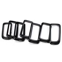Glossy Black Front Grille Grill Trim Cover Insert for Jeep Compass 2011-2016