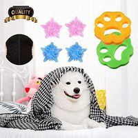 Chriffer 2X Pet Hair Remover for Laundry + 4X Laundry Balls - Non-Toxic Reusable with Remove Hair from Dogs and Cats on Clothes in The Washing Machine - 6 Pcs