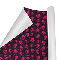 Gift Wrapping Paper Roll Pink Sugar Skull for Birthday,Holiday,Wedding,Baby Shower Gift Wrap - 3Rolls - 58inch x 23inch Per Roll