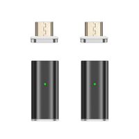 NetDot Gen10 Magnetic Fast Charging Micro USB to Micro USB Adapter Converter Compatible with Android Smartphones(2 Pack Black)