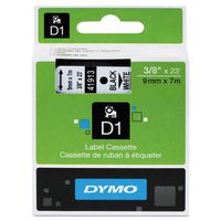 Genuine DYMO 3/8" (9mm) Black on White D1 Label Tape for Electronic Dymo LabelManager 400 Label Maker