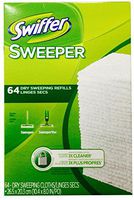 Swiffer Sweeper Dry Sweeping Cloths, Mop and Broom Floor Cleaner Refills Unscented, 64 Count, 2 Pack, 128 Total Count