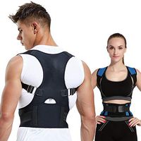 ABBLE Posture Corrector for Men and Women, Back Brace and Shoulder Support Trainer, Improves Posture and Support - Black (Large)