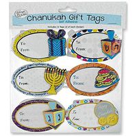 3D Chanukah Gift Tags, Self-Stick 12-pack