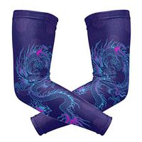 LEVEIS National Dragons Arm Sleeves UV Protection for Men Women Sunblock Protective Gloves Running Golf Cycling Driving Long Arm Cover 1 Pair