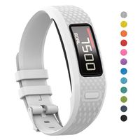 iBREK for Garmin Vivofit 1/2 Bands,Adjustable Watch Bands Replacement with Buckle for Women Men Small Large (No Tracker)-L/White