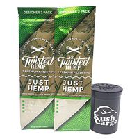 Twisted Hemp Wraps Designer Blends Just Hemp with KC Pop Top (2 Packs)
