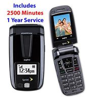 Sanyo SCP 3200 - Midnight Black Flip Cellular Phone With $100 Airtime 1 Year Service (Midnight Black)