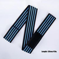 1 Pair Elbow Brace by ZSZBACE- 47 in. Long Wrist Elbow Wraps Elastic Straps- Elbow Protector for Weightlifting/Workout/Bodybuilding/Gym/Fitness (Black&Blue)