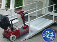 EZ-Access, Gateway 3G Ramp with Handrails, 10 Feet, Transfer Between Levels and Surfaces with More Security and Safety, Great for Wheelchairs, Walkers, Scooters