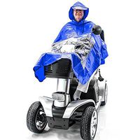 Challenger Rain Poncho Cape for Electric Mobility Scooter Rider - Blue