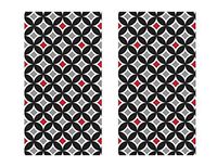 Combined Brands Everyday Elegance Cathedral Window Luxury 3 ply Guest Towels - 2 Pack Gray and Red