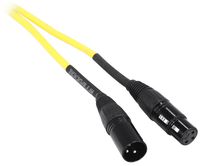 Rockville Female to Male REAN XLR Mic/Speaker Cable, 100', Yellow, RCXFM100P-Y)