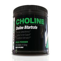 Choline Powder- Supports Cognitive Function & Memory, no Added fillers, Promotes Brain, Nervous System, Cell, General Health - Vegan, Non-GMO, Supplement. Best for Focus, and Studying for Memory.