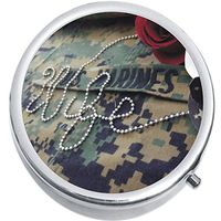 Marine Wife Medicine Vitamin Compact Pill Box