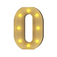 YOUZONE LED Marquee Letters LED Letter Lights Alphabet Light Up Sign Decoration Letters A - Z Symbol & for Wedding Birthday Party Battery Powered Christmas Lamp Night Light Home Bar Decoration (O)