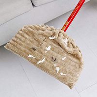 Xisheep Broom Cover, 1PC Soft Reusable Practical Flannel Broom Sweeping Cloth Broom Replacement Cloth Cleaning Supplies for Home DIY (Yellow)