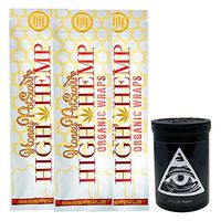 Herb Airtight Container Fresh Kettle with Organic Honey Pot Swirl Hemp Wraps Vegan Non-GMO 3 Count DC Crafts Nation - Illuminati