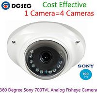 Analog 700TVL 360 Degree Wide Angle Fish Eye CCTV Mini Dome Camera Home Security