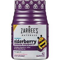 Zarbee's Naturals Children's Elderberry Immune Support* Gummies with Vitamin C, Zinc, Natural Berry Flavor, 42 Count 2 Pack