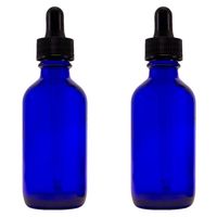 Greenhealth - Pack of 2 - Cobalt Blue Glass Bottle 2oz with Glass Dropper