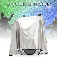 Baiancy Drum Set Dust Cover Weighted Corners Waterproof Silver Sun Protect Drum Cover