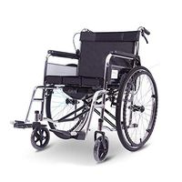 LBYMYB Wheelchair Light Travel Chair Puncture Collision Elderly Disabled Scooter Manual Stroller Toilet Transport Folding Wheelchair Portable Wheelchair