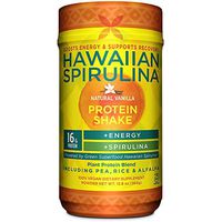 Hawaiian Spirulina Plant Protein Shake, 12.8 Ounce - 16 Gram Protein per serving - Natural Vanilla - Boosts Energy & Supports Recovery - Non-GMO, Vegan, Gluten Free