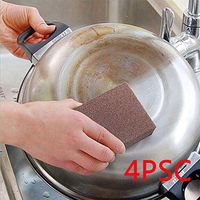 Promisen Sponge Carborundum Pot Brush Emery Pot Brush Kitchen Washing Cleaning Brush Kitchen Cleaner Tool Home Sponge Brush Rust Brush for Scrubbing Kitchen, Bathroom, Pots, Pans, Sinks(1,2,3,4) (D)
