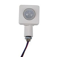 Semoic Automatic PIR 85-265V Security PIR Infrared Motion Sensor Detector Wall LED Light Outdoor 160 Degrees 10M White