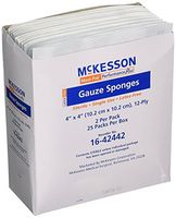 Mckesson Performance plus Gauze Sponge Cover Dressing Sterile sYaQVi, 4 X 4 Inches, 75 Packs of 2