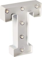 Darice White Metal Marquee Letter - T - 9.87" Tall, White Finish