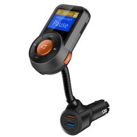 1.5in LCD Screen Dual-Port USB Car Charger Wireless Bluetooth Hands-Free Call Kit FM Transmitter MP3 Player APP Car Locator Phone Charger